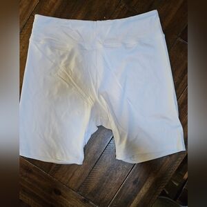 White biker short